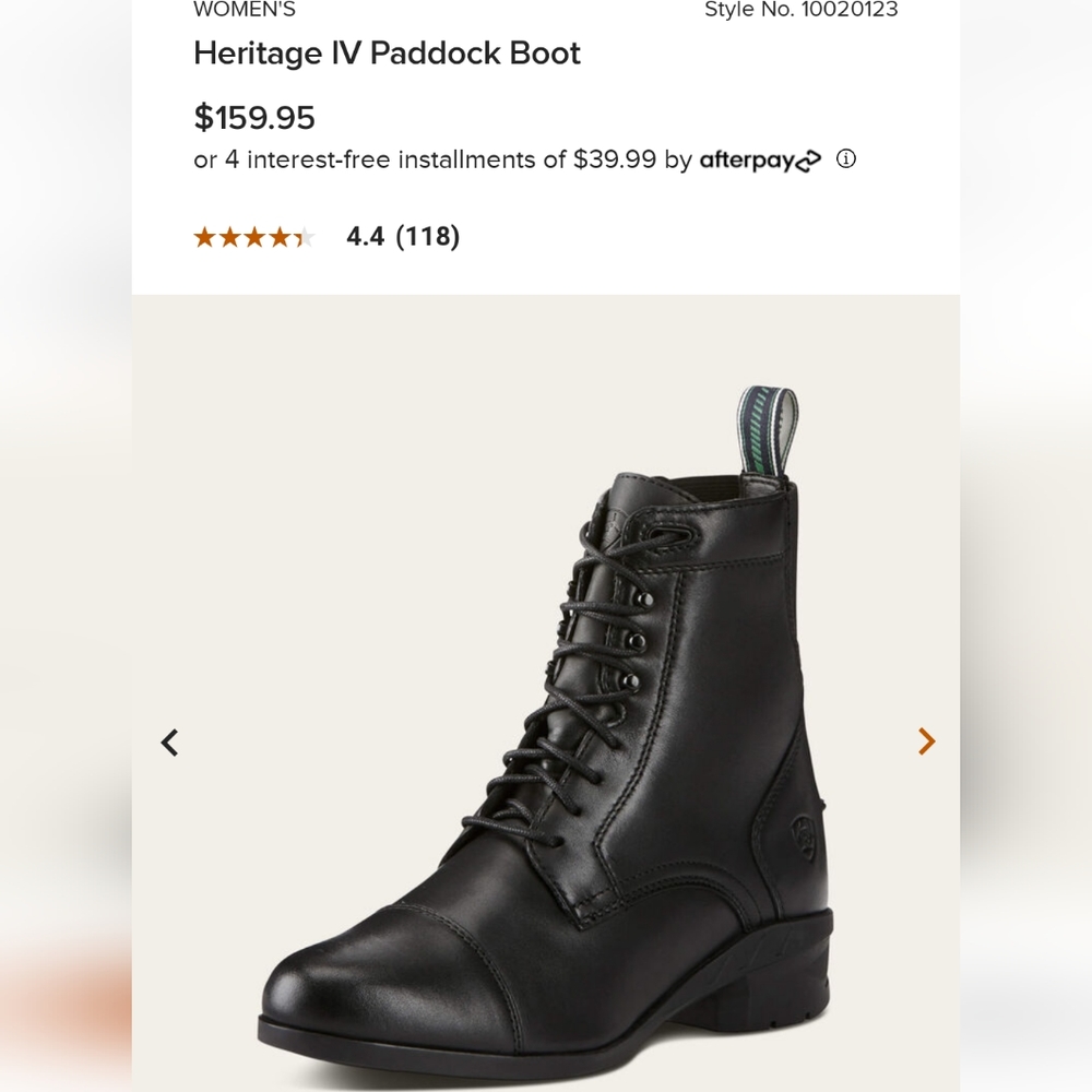 Women's Ariat Heritage IV Paddock Boot Size 10